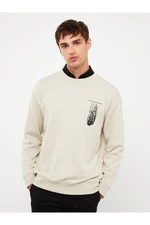 LC Waikiki Crew Neck Long Sleeve Printed Men's Sweatshirt