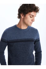 LC Waikiki Crew Neck Long Sleeve Color Block Men's Knitwear Sweater