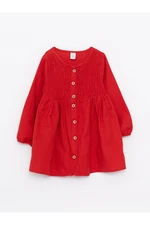 LC Waikiki Crew Neck Long Sleeve Basic Baby Girl Dress