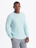 Ombre Men's mélange structured knit sweater - mint