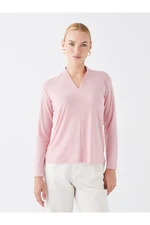 LC Waikiki V-Neck Plain Long Sleeve Women's Blouse