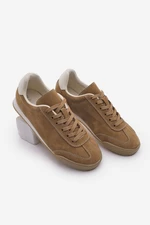 Marjin Women's Sneaker Suede Sneakers Cerile Tan Suede