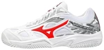 Mizuno Breakshot 3 CC White/IgnititonRed EUR 32.5 Junior Tennis Shoes