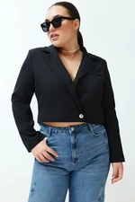 Trendyol Curve Black Blazer Woven Jacket