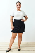 Trendyol Curve Black Zipper Detailed Shorts Skirt