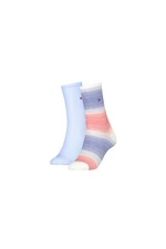 Tommy Hilfiger Socks - TH WOMEN SOCK 2P GRADIENT STRIPE colorful