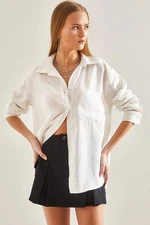 Bianco Lucci Women's Single Pocket Shirt