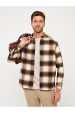 LC Waikiki Comfortable Fit Long Sleeve Plaid Men's Shirt Jacket