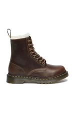 Kožené workery Dr. Martens 1460 Pascal Serena dámské, hnědá barva, na plochém podpatku, zateplené, DM32019777