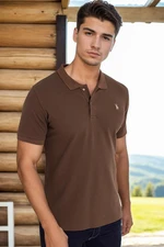 T8561 DEWBERRY MEN'S TSHIRT-LIGHT BROWN