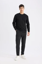 DEFACTO Slim Fit Straight Leg Waist Laced Pocket Pique Sweatpants