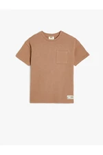 Koton Basic T-Shirt Short Sleeve Crew Neck Pocket Detailed Cotton