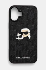 Puzdro na mobil Karl Lagerfeld iPhone 16 Plus 6.7 čierna farba, KLHCP16MPGKLKCPK