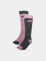 Girls' ski socks 4F