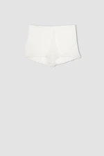 DEFACTO Fall in Love Bridal White Lace Shorts