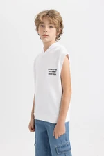 DEFACTO Boy's Printed Hooded Undershirt