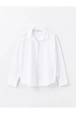 LC Waikiki LCW ECO Optic White Plain Long Sleeve Women's Shirt