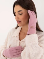 Light pink women's gloves