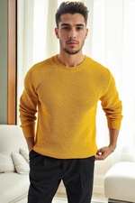 18369 Dewberry Knitwear Mens Sweater-MUSTARD