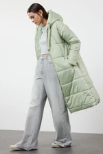 Trendyol Mint Hooded Water Repellent Puffer Jacket