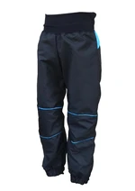 Children's rustle trousers - black-turquoise