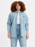 Levi&#39;s Light Blue Denim Oversize Shirt Levi&#39;s® Dorsey Western - Women