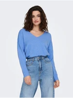 Blue Women's Lightweight Loose Sweater ONLY Rica - Ladies