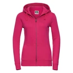 Pink women's hoodie with Authentic Russell zipper