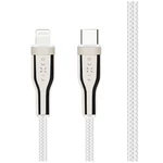 Nabíjecí a datový opletený kabel FIXED s konektory USB-C/Lightning a podporou PD, 2 m, MFI, bílá