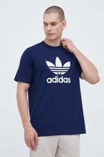 Bavlněné tričko adidas Originals tmavomodrá barva, s potiskem