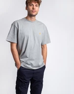 Tričko Carhartt WIP S/S Chase T-Shirt Grey Heather/Gold