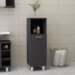 Bathroom Cabinet Gray 11.8"x11.8"x37.4" Chipboard