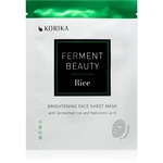 KORIKA FermentBeauty Brightening Face Sheet Mask with Fermented Rice and Hyaluronic Acid rozjasňujúca plátenná maska s fermentovanou ryžou a kyselinou