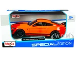 2020 Ford Mustang Shelby GT500 Bright Orange with Black Stripes 1/24 Diecast Model Car by Maisto