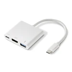 Renkforce RF-4366444  adaptér [1x USB-C ™ zástrčka - 1x HDMI zásuvka, USB 3.2 gen. 1 zásuvka A, USB-C ™ zásuvka] biela p