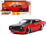 1971 Chevrolet Chevelle SS Black and Red "Bigtime Muscle" Series 1/24 Diecast Model Car by Jada