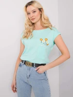 Sarah dark mint blouse