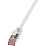 LogiLink CQ2032S RJ45 sieťové káble, prepojovacie káble CAT 6 S/FTP 1.00 m sivá samozhášavý, s ochranou 1 ks