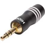 Hicon HI-J35S03 jack konektor 3.5 mm zástrčka, rovná Pólov: 3 stereo čierna 1 ks