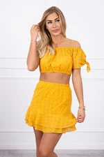 Embroidered mustard set