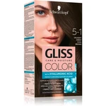 Schwarzkopf Gliss Color permanentní barva na vlasy odstín 5-1 Chladný hnědý 1 ks