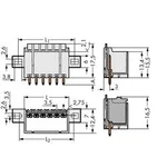 Konektor do DPS WAGO 2091-1406/005-000, 35.00 mm, pólů 6, rozteč 3.50 mm, 100 ks