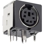 Mini DIN konektor BKL Electronic 0204048, zásuvka, vestavná horizontální, pólů 4, černá, poniklovaná, 1 ks