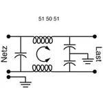 Síťový filtr Yunpen YB01A1, 2 x 3,7 mH, 125/250 V/AC, (50/60Hz), 1 A