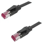 Síťový kabel RJ45 Bachmann 918.007, CAT 6A, S/FTP, 3.00 m, černá