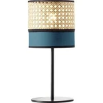 Stolní lampa E27 60 W Brilliant Dayanara 99087/73 modrá, dřevo