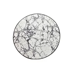 Čierno-biela kúpeľňová predložka Chilai Marble Circle, ø 100 cm