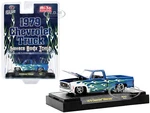 1979 Chevrolet Silverado Pickup Truck Blue with White Flames Limited Edition to 6600 pieces Worldwide 1/64 Diecast Model Car by M2 Machines