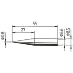 Ersa 842 SD spájkovací hrot ceruzková forma, predĺžená Veľkosť hrotov 0.8 mm  obsah, množstvo obsiahnutého obsahu na obj