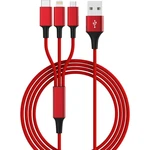 USB 2.0, Apple iPad / iPhone / iPod, USB 3.0 prepojovací kábel  1.20 m červená